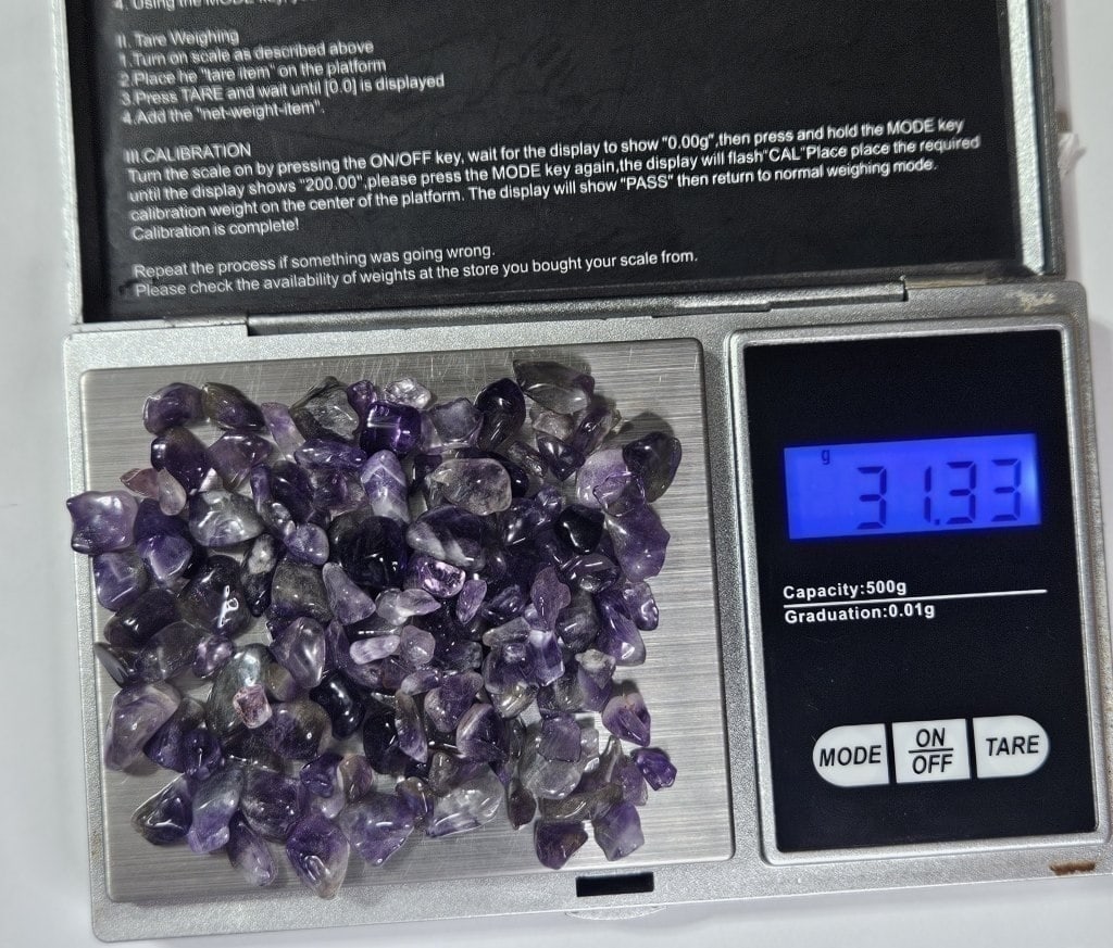 31.33 gram Natural Amethyst Tumbled Chips - 2
