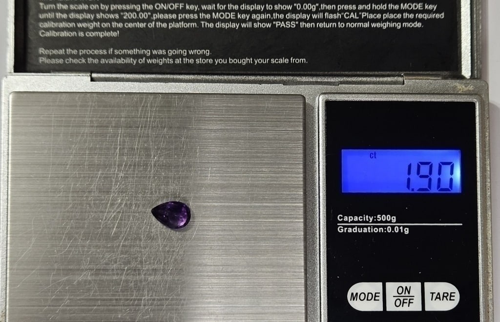 1.90 ct. Natural Pear Amethyst Gemstone - 3