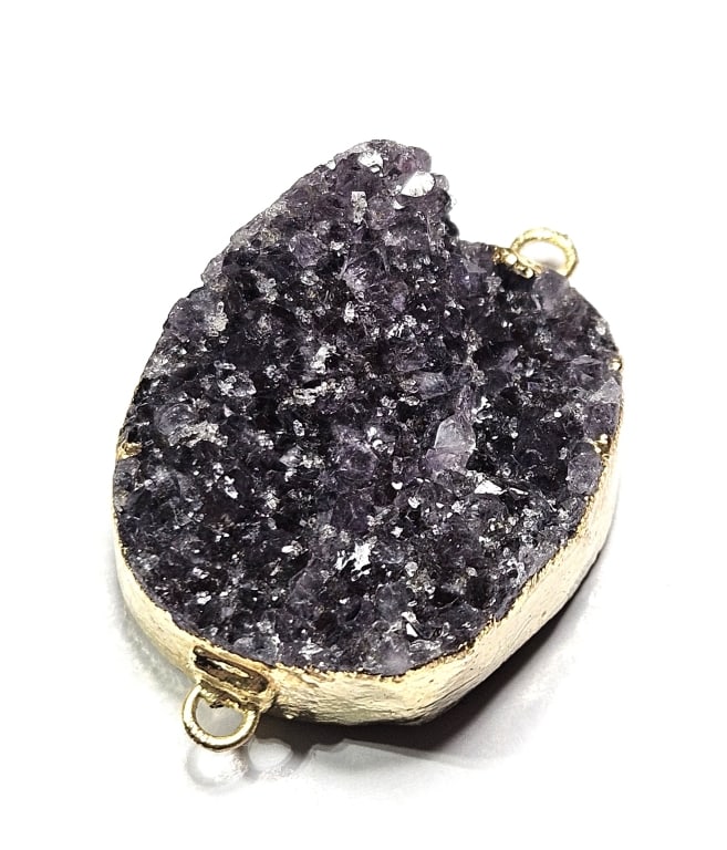 14.67 gram Amethyst Cluster in Gold Plated Pendant (1 of 4)