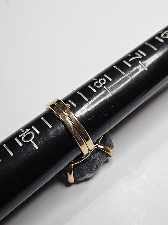 Natural Amethyst Cluster Gold Plated Ring - 3