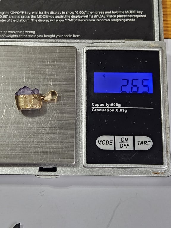 Uruguay Amethyst Gold Plated Pendant - 4