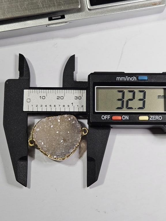 Druzy Pendant Gold Plated - 3