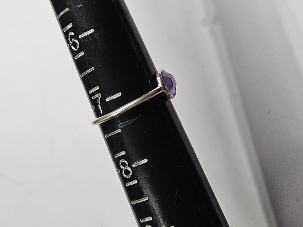 Sterling Silver Amethyst Ring - 3