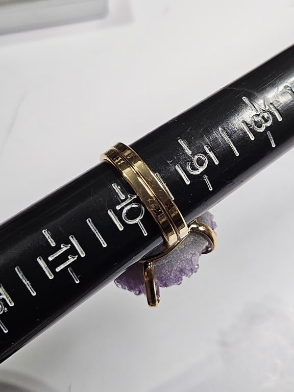 Natural Amethyst-Gold Plated Ring - 3