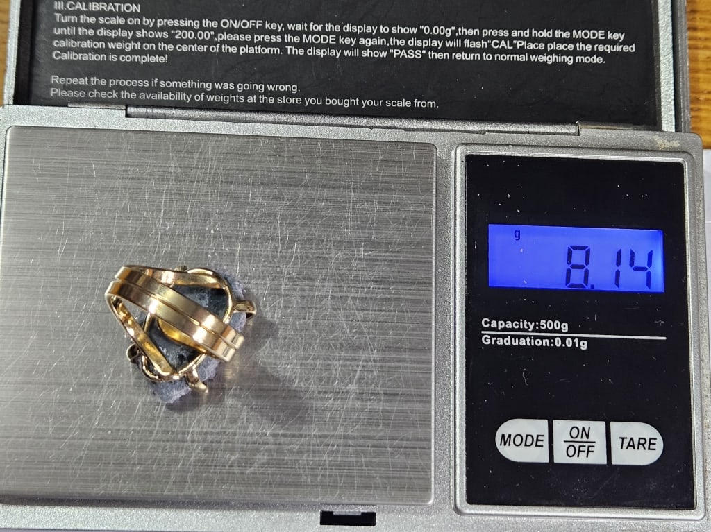 Amethyst Cluster Gold Plated Ring - 4