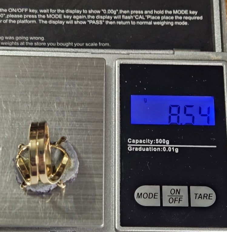 Fine Uruguay Amethyst Cluster Ring Gold Plated - 4