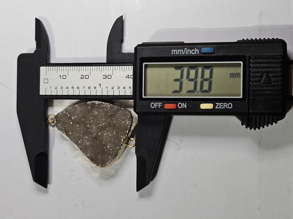 Druzy Pendant Gold Plated - 3