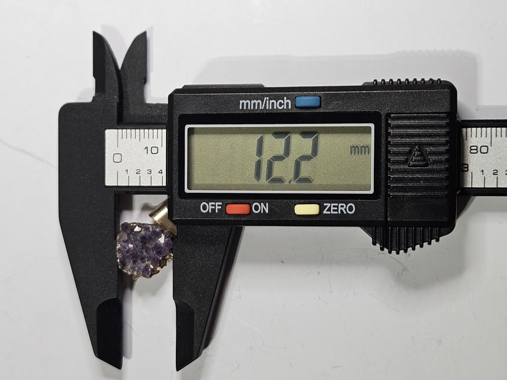 Amethyst Cluster Gold Plated Pendant - 3