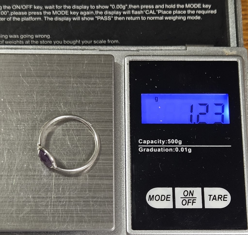 Sterling Silver Amethyst Ring - 4