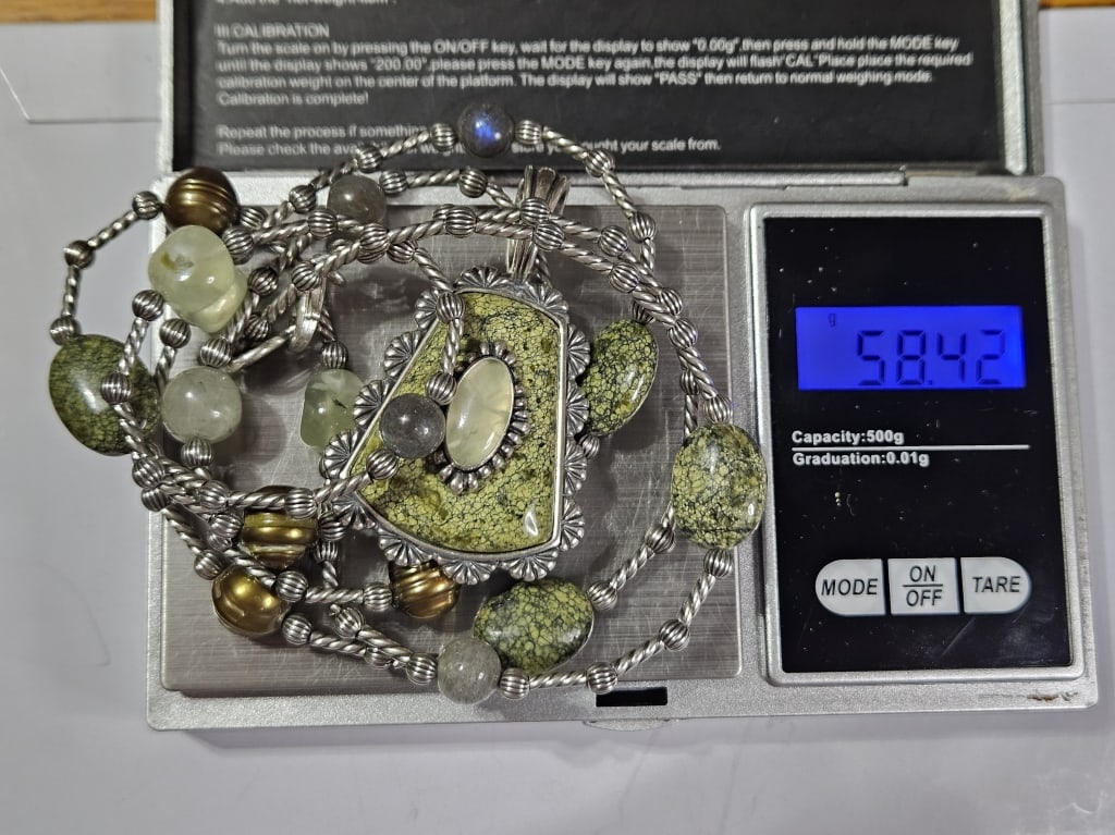 WOW~ C. Pollack Designer Jasper Necklace - 5