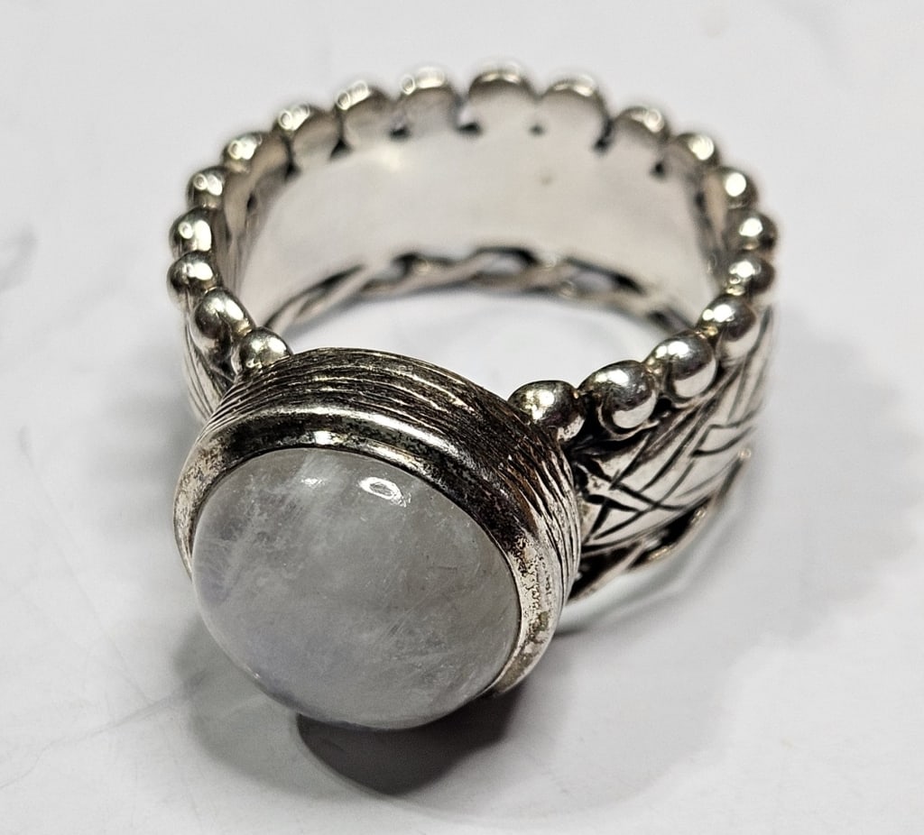 Sterling Silver Moonstone Ring (1 of 4)