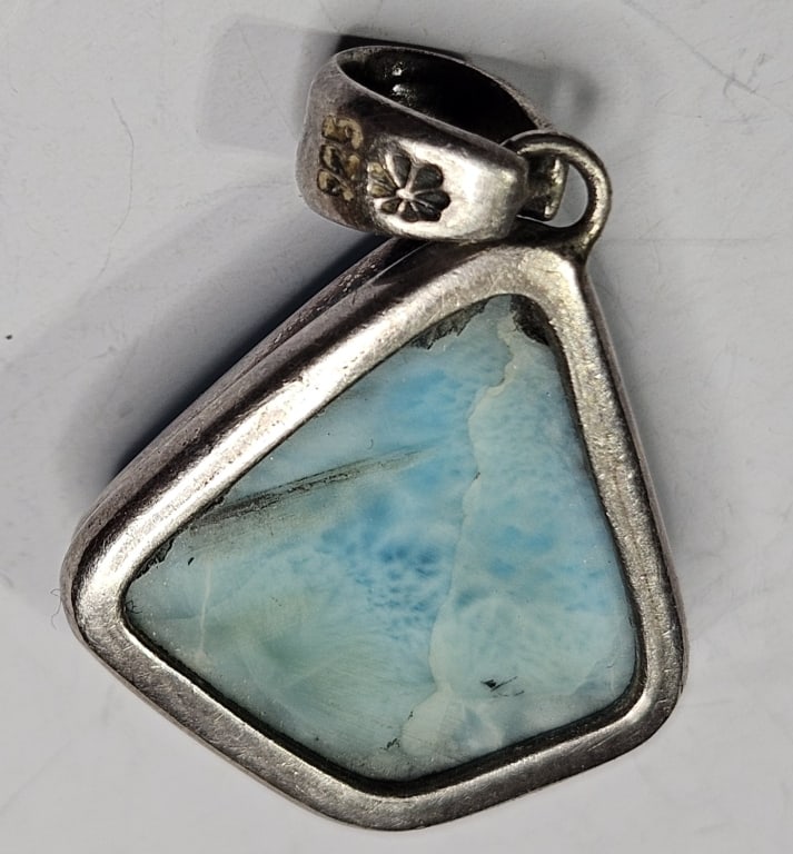 Sterling Silver Larimar Pendant - 2