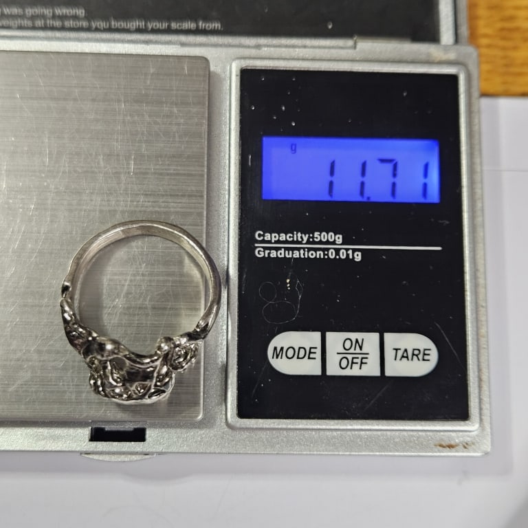 Sterling Silver Skull Ring - 4