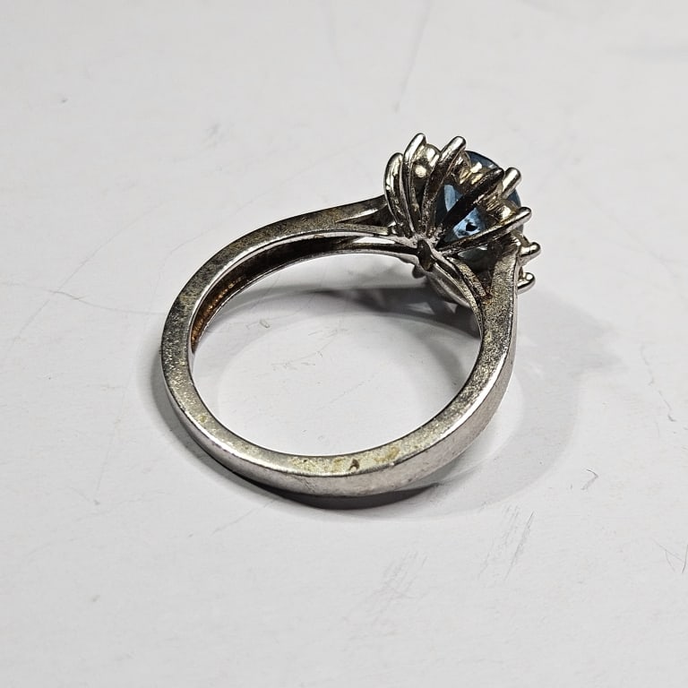 Sterling Silver Blue Topaz Ring - 2