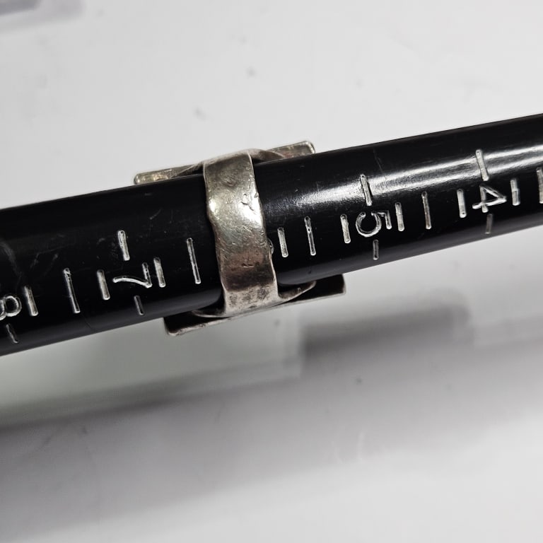 Antique Natural Jade Sterling Silver Ring - 3