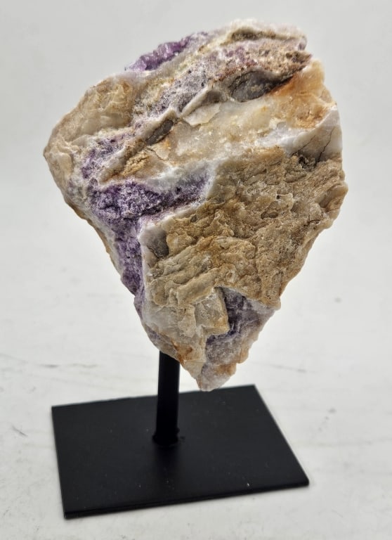 Natural Flourite Specimen on Stand: Item is the exact item in the image- Bidder is responsible for all value and grade dtermination - Please review all terms and conditions prior to placing any bids-