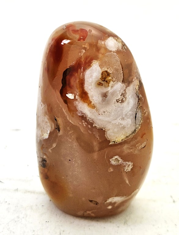 3 + Inch Natural Flower Agate Stand Up Specimen: Item is the exact item in the image- Bidder is responsible for all value and grade dtermination - Please review all terms and conditions prior to placing any bids-