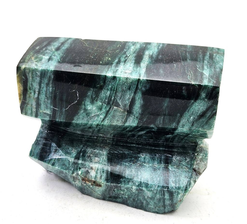 Fabulous Natural Jadeite Specimen w/ Termination: Item is the exact item in the image- Bidder is responsible for all value and grade dtermination - Please review all terms and conditions prior to placing any bids-