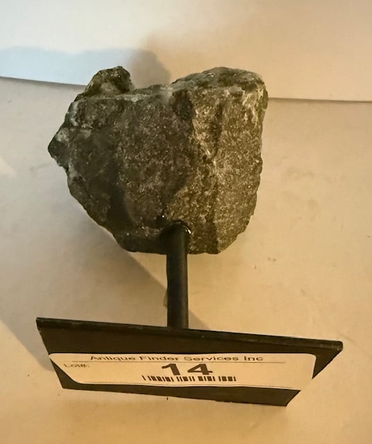 Natural Freeform Rough Cut Emerald on Stand - 3