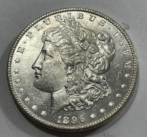 1896 p CRISP BU Grade Morgan Silver Dollar: Item is the item in the image. Bidder must determine grade and value by your bid amount. Please refer to all the terms set forth in this auction.
