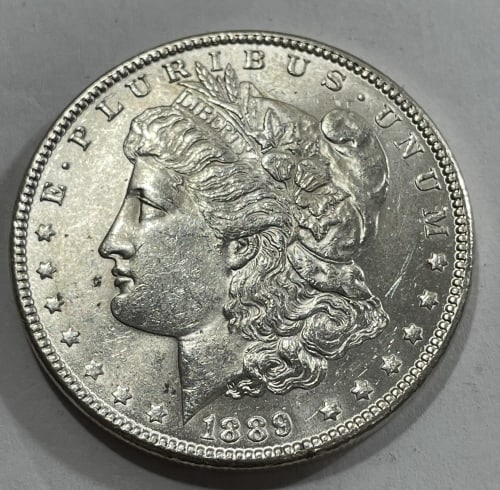 1889 BU Grade Morgan Silver Dollar: Item is the item in the image. Bidder must determine grade and value by your bid amount. Please refer to all the terms set forth in this auction.