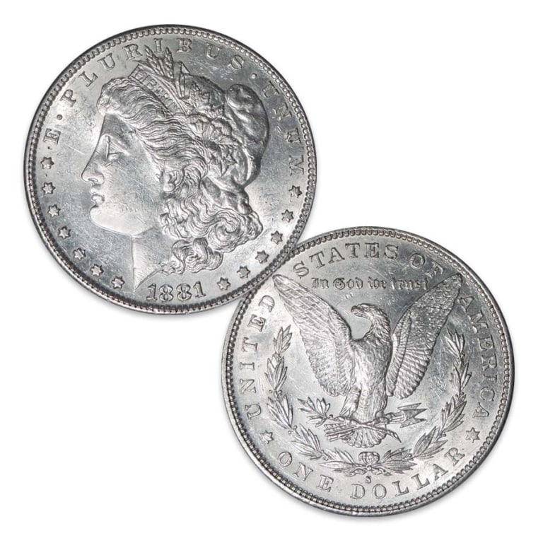 1881 s PL Reverse BU Grade Morgan Dollar: Item is the exact item in the image - Bidder responsible for determination of grade and value of items shown. Item qualifies for fast ship program.