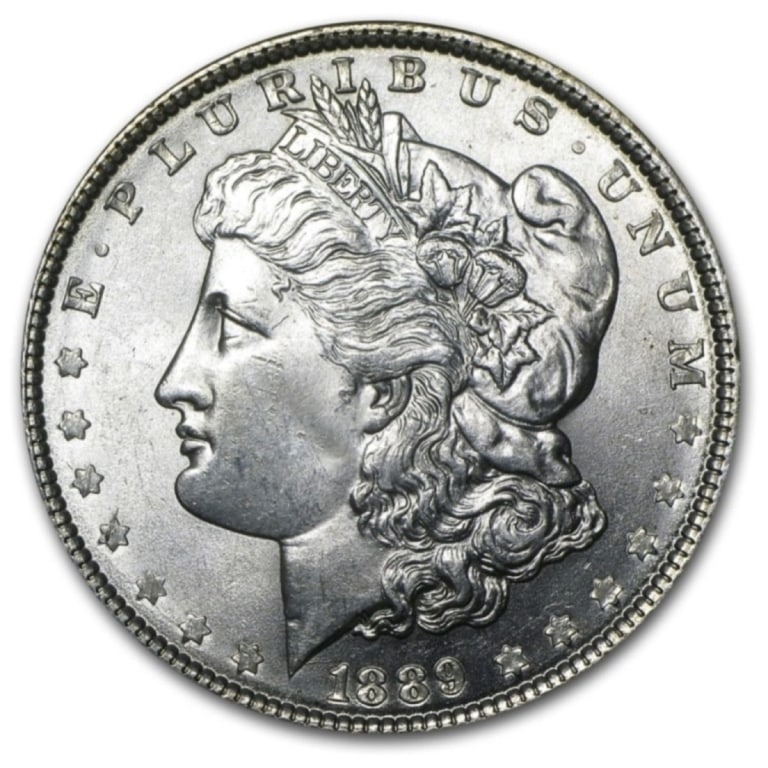 1889 P BU Morgan Silver Dollar: Item is the exact item in the imgae. Bidder is responsible for all valuation and grade. All terms apply, all sales final.