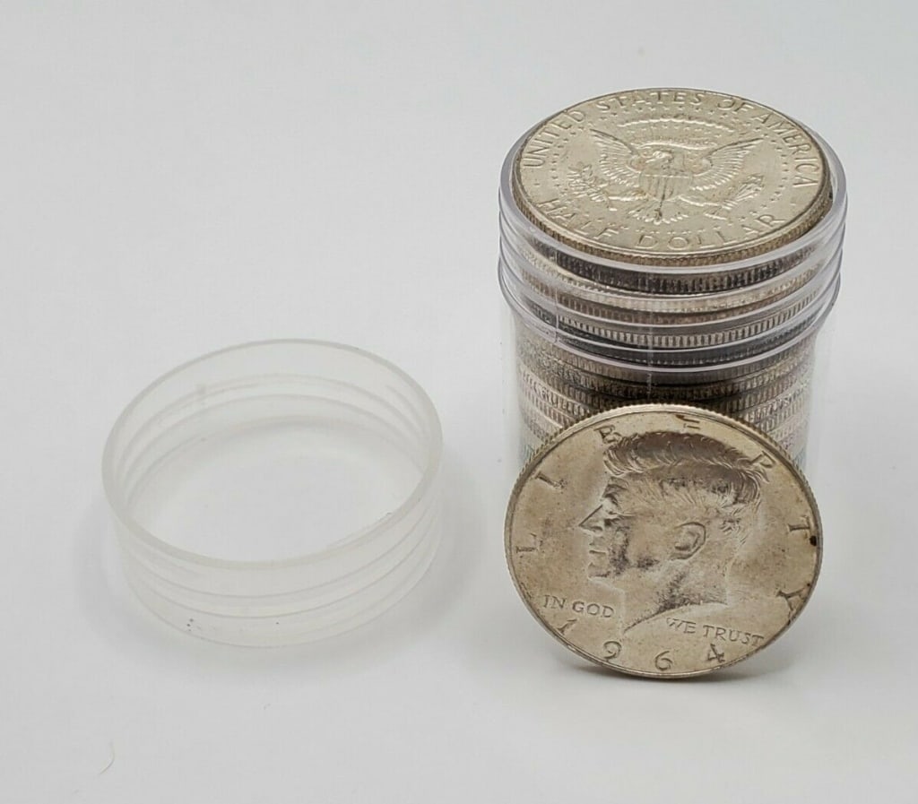 One SIngle Kennedy 1964 Half Dollar BU Grade: Item will be ONE (1) from roll - 1964 BU Grade 90% Silver Half Dollar -