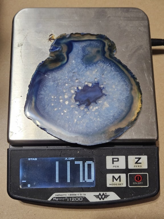 Fine Blue Dyed Agate Slab - 5