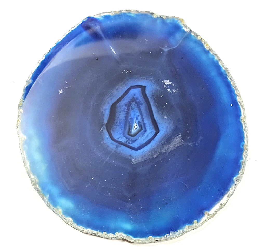 Fine Dyed Blue Agate Slab - 3