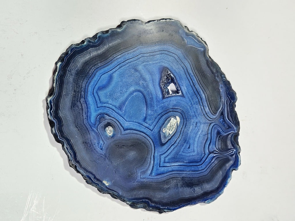 Fine Blue Dyed Agate Slab - 2