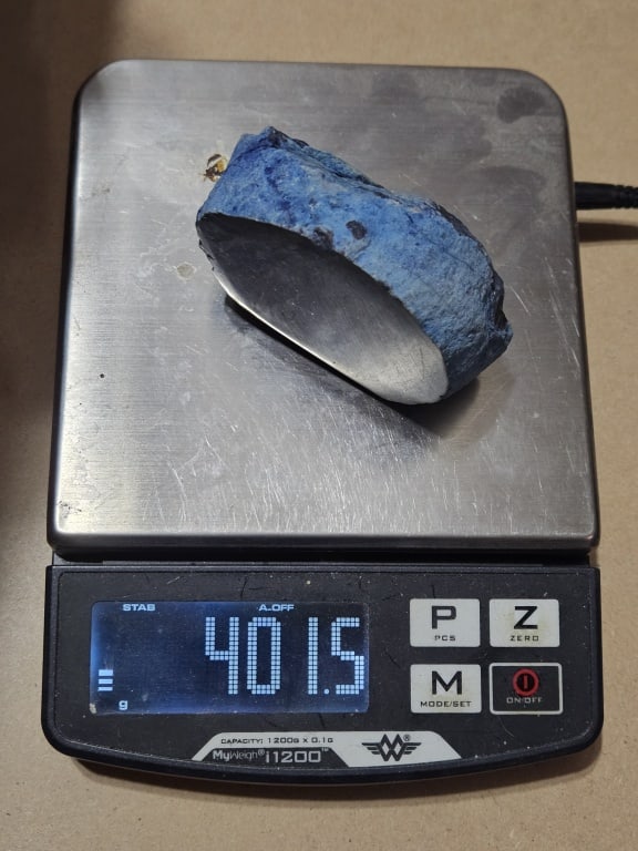 Blue Dyed Agate Stand Up Specimen - 4