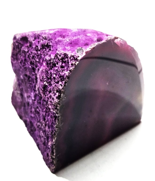 Purple Dyed Agate Stand Up Specimen - 2