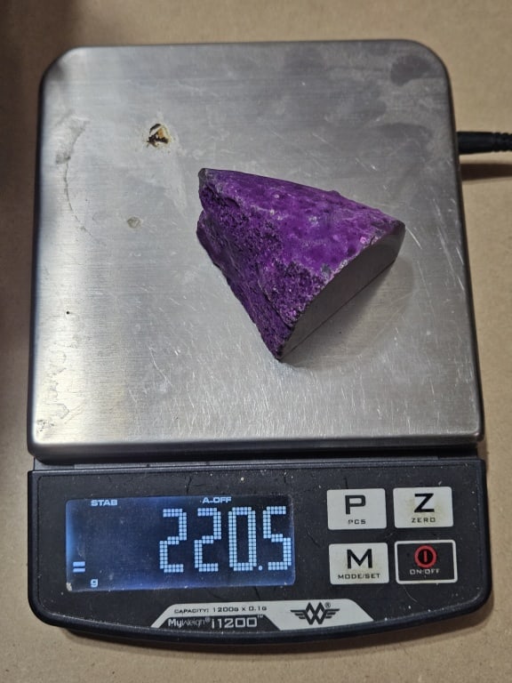 Purple Dyed Agate Stand Up Specimen - 6