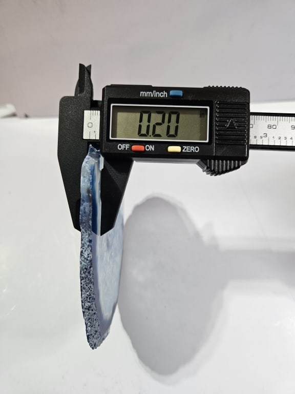 Blue Dyed Agate Slab - w/ Cyrstal Structures - 5