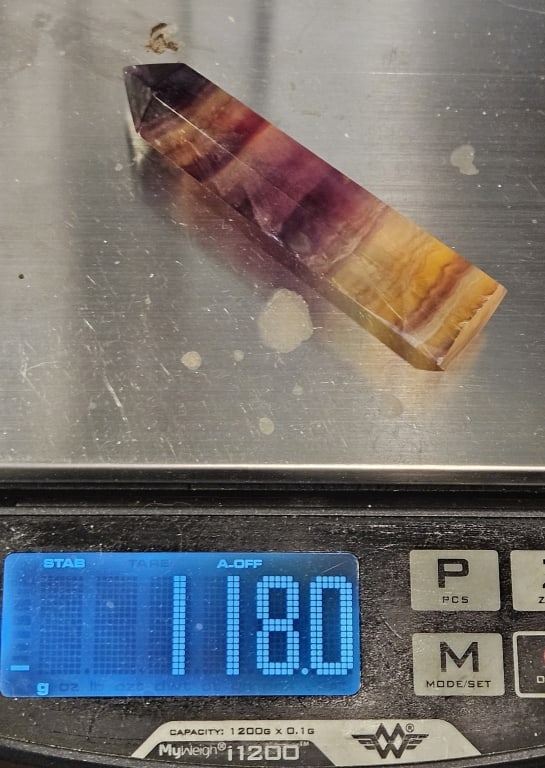 Fine Rainbow Flourite Polished Point Tower - 5