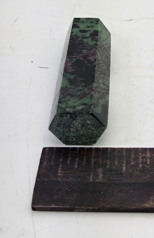 3.5 inch- Natural Ruby in Zoisite Polished Point - 3