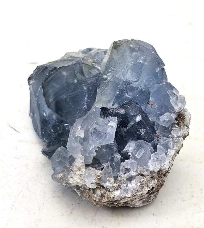 229.1 gram Natural Celestite Geode Cluster: Item is the exact item in the image - Please review all terms and conditions prior to placing any bids - Bidder is responsible for all value grade dtermination - All sales final and any bid is an agre