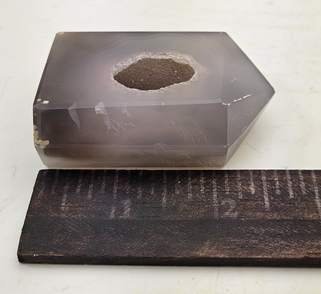 Fine Agate Stand Up w/ Druzy Geode - 4