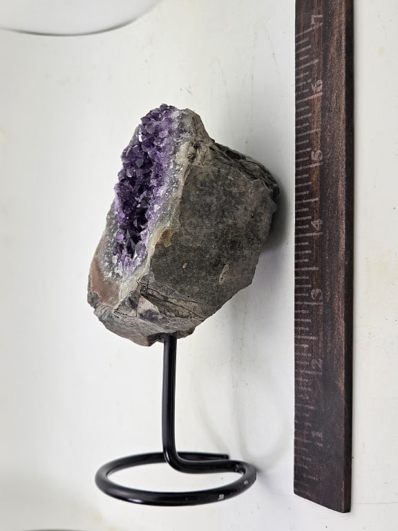 Fine Uruguay Amethyst Geode Cluster on Stand - 3