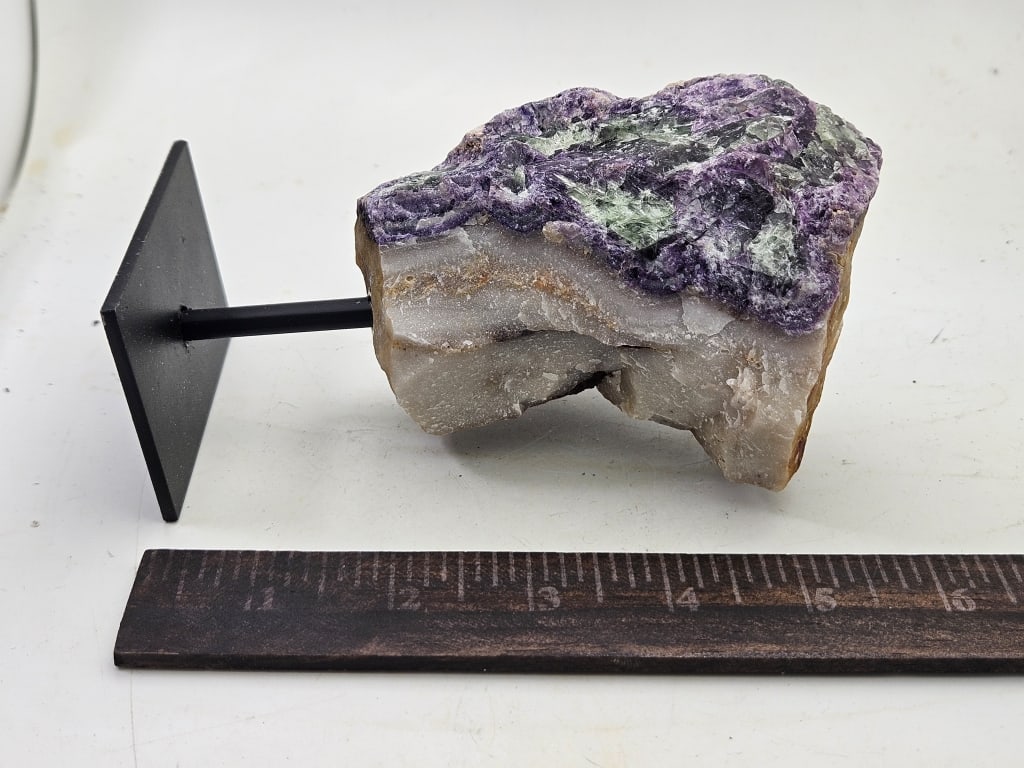Fine Rainbow Flourite Specimen on Stand - 3
