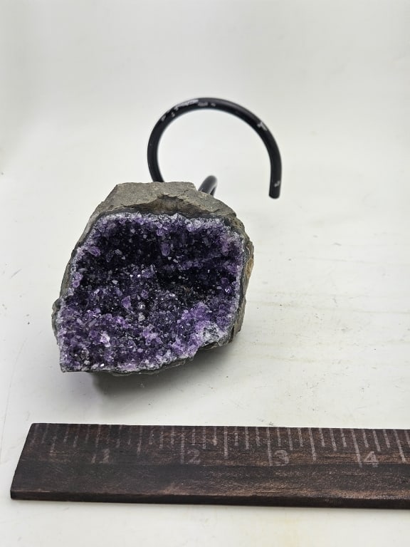 Uruguay Amethyst CLuster Specimen on Stand - 4