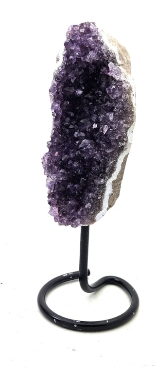 Fine Uruguay Amethyst Cluster on Stand: Item is the exact item in the image- Bidder is responsible for all value and grade determination- Please review all terms and conditions prior to placing any bids-