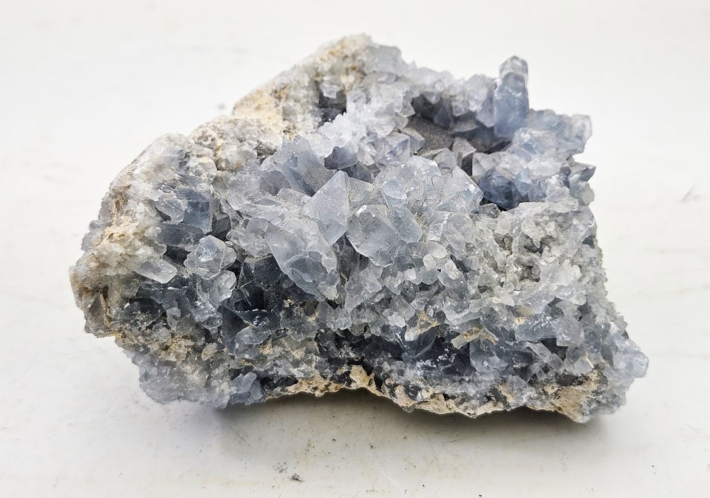 Fine Celestine Crystal Specimen: Item is the exact item in the image- Bidder is responsible for all value and grade determination- Please review all terms and conditions prior to placing any bids-