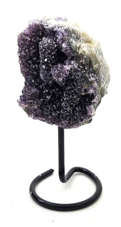 Fine Uruguay Amethyst Cluster on Stand: Item is the exact item in the image- Bidder is responsible for all value and grade determination- Please review all terms and conditions prior to placing any bids-