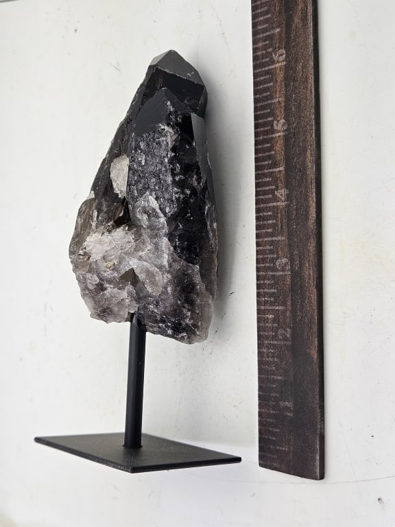 Large Smokey Quartz Crystal on Stand - 3