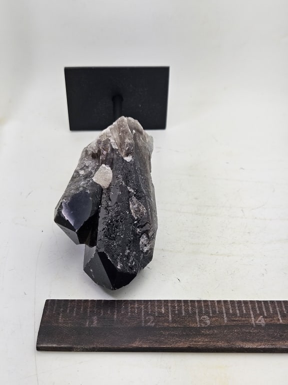 Large Smokey Quartz Crystal on Stand - 4