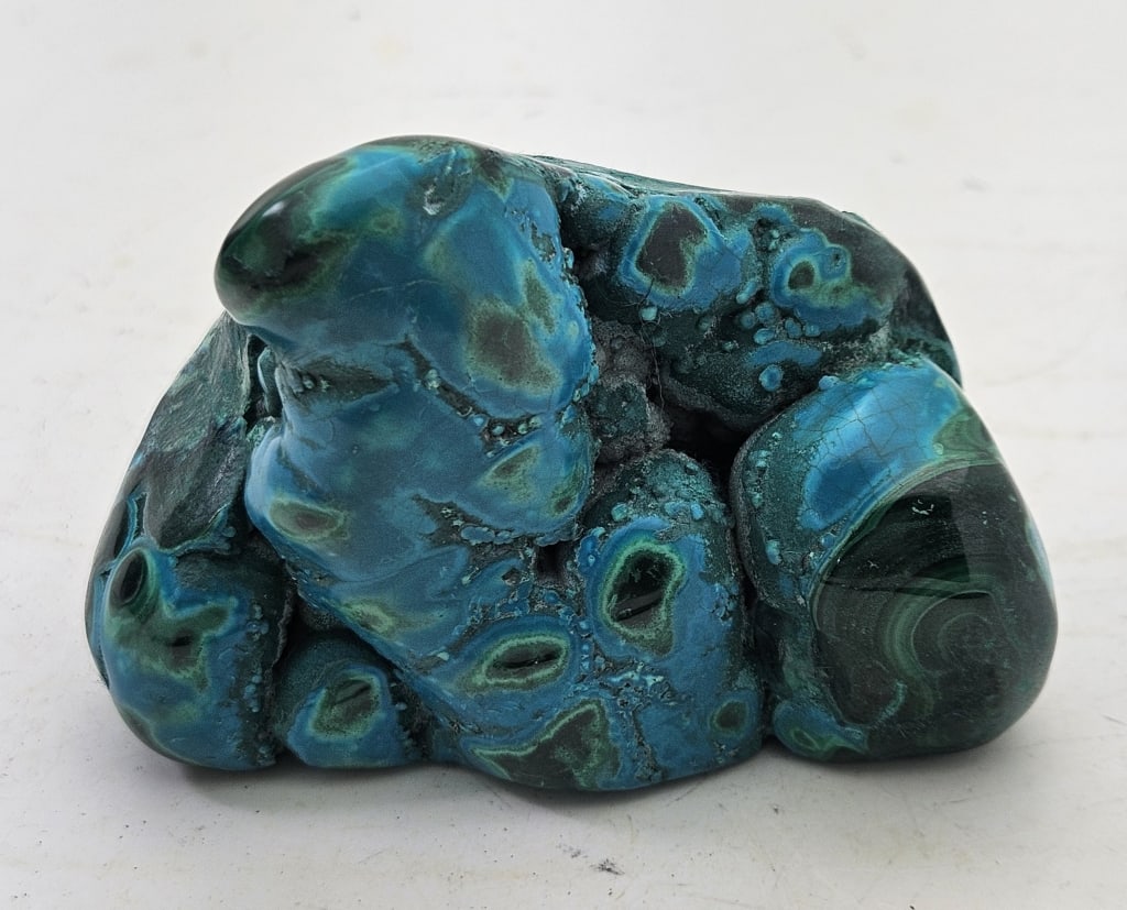 249.56 gram Natural Chrysocolla and Malachite: Item is the exact item in the image- Bidder is responsible for all value and grade determination- Please review all terms and conditions prior to placing any bids-