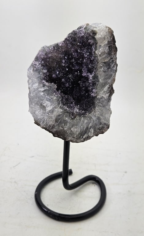 Fine Uruguay Amethyst Cluster on Stand: Item is the exact item in the image- Bidder is responsible for all value and grade determination- Please review all terms and conditions prior to placing any bids-