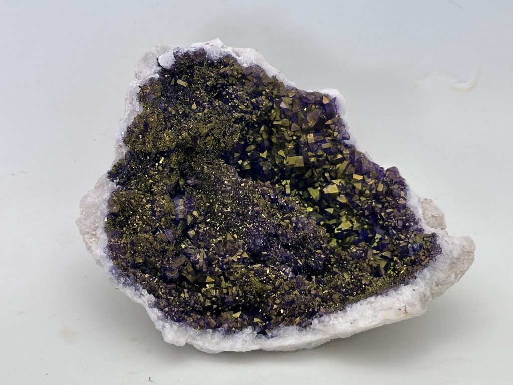 Fabulous Aura Chalcedony Geode Cluster: A crystal of forgotten knowledge with ancient ties to the lost civilization of Atlantis, Aura Chalcedony is a cooling, calming stone that opens you up to new worlds and expands your imagination.